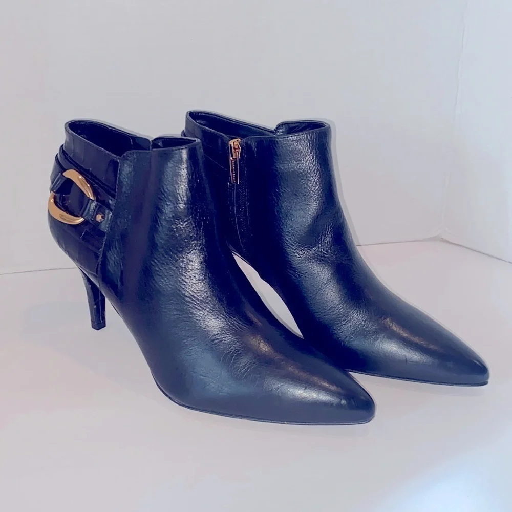 VINCE CAMUTO Women's Selmente High Heel Booties Black Size 10